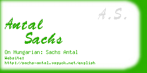 antal sachs business card